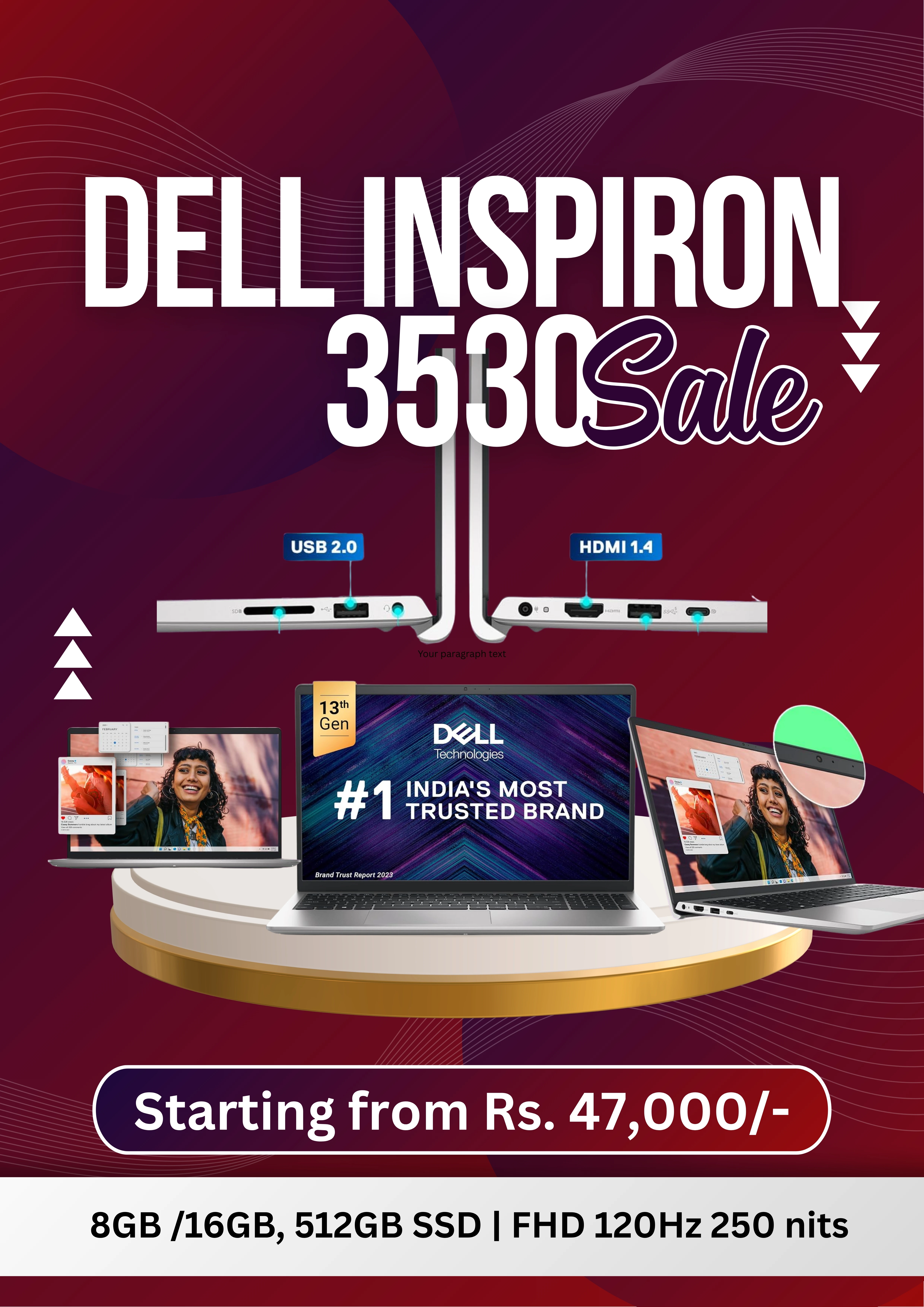 Dell Inspiron 3530 offer poster